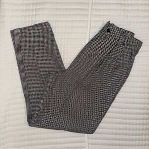 Vintage 90s Black and White Houndstooth Tailored Trouser Pants